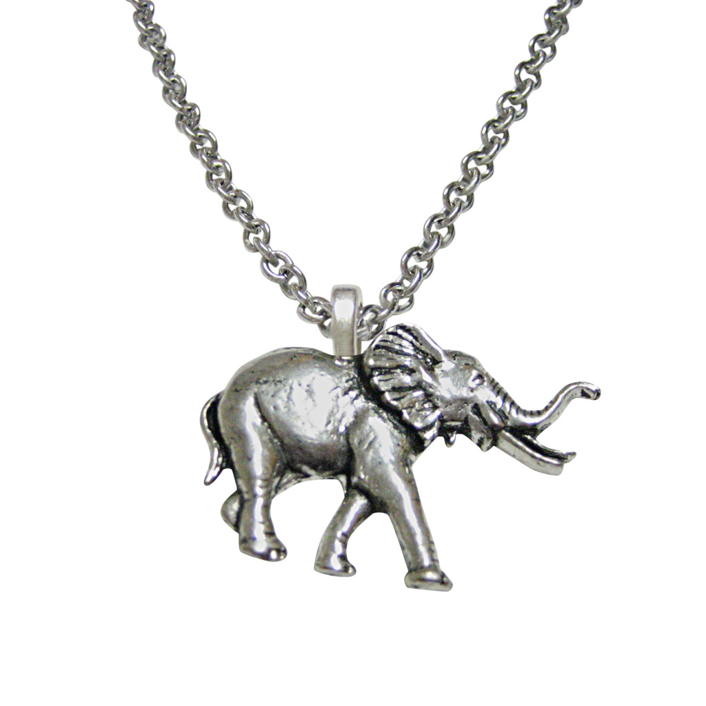 Walking Elephant Pendant Necklace